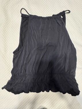 Francesca's Collections Black Sleeveless Summer Halter Tank